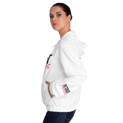 Detroit Fabulous White Lightweight Zip Hoodie - Tonyalicious Tees