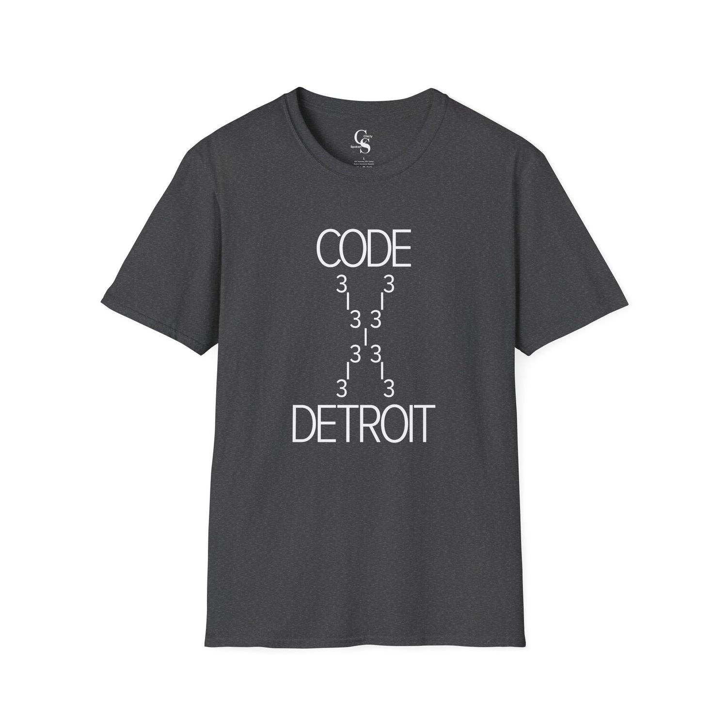Code 313 Detroit Tee - White Print - Tonyalicious Tees
