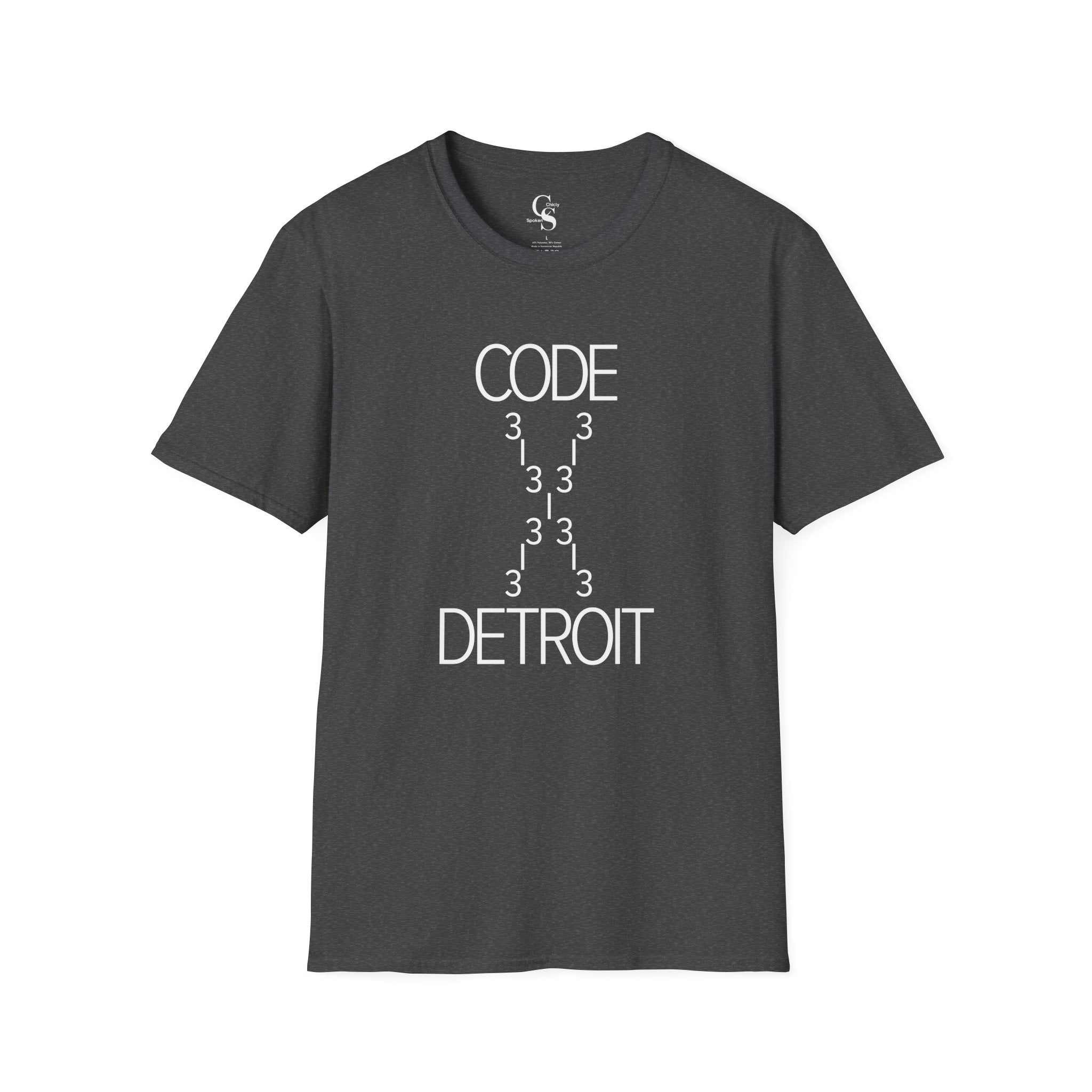 Code 313 Detroit Tee - White Print - Tonyalicious Tees