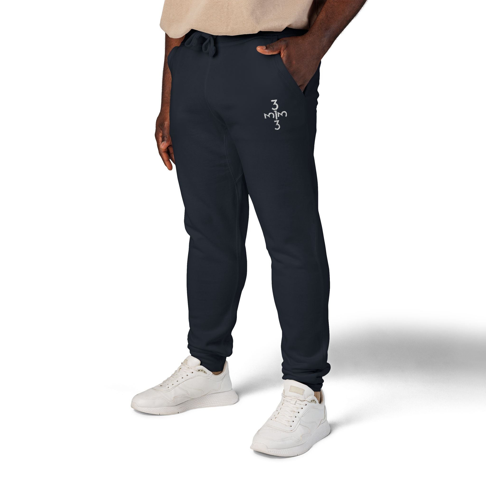 Twisted 313 Unisex Embroidered Joggers - White Print - Tonyalicious Tees