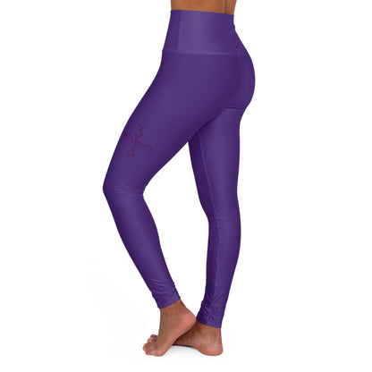 Twisted 313 Purple High Waisted Yoga Leggings - Tonyalicious Tees