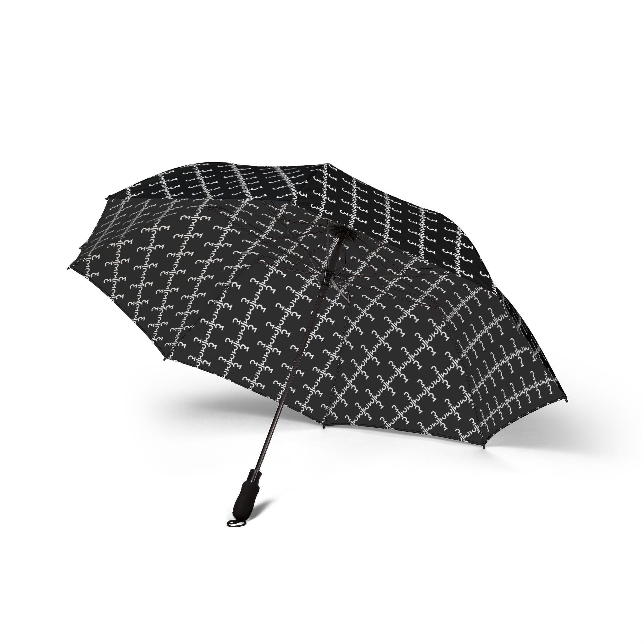 Twisted 313 Black and White Compact Foldable Umbrella - Tonyalicious Tees