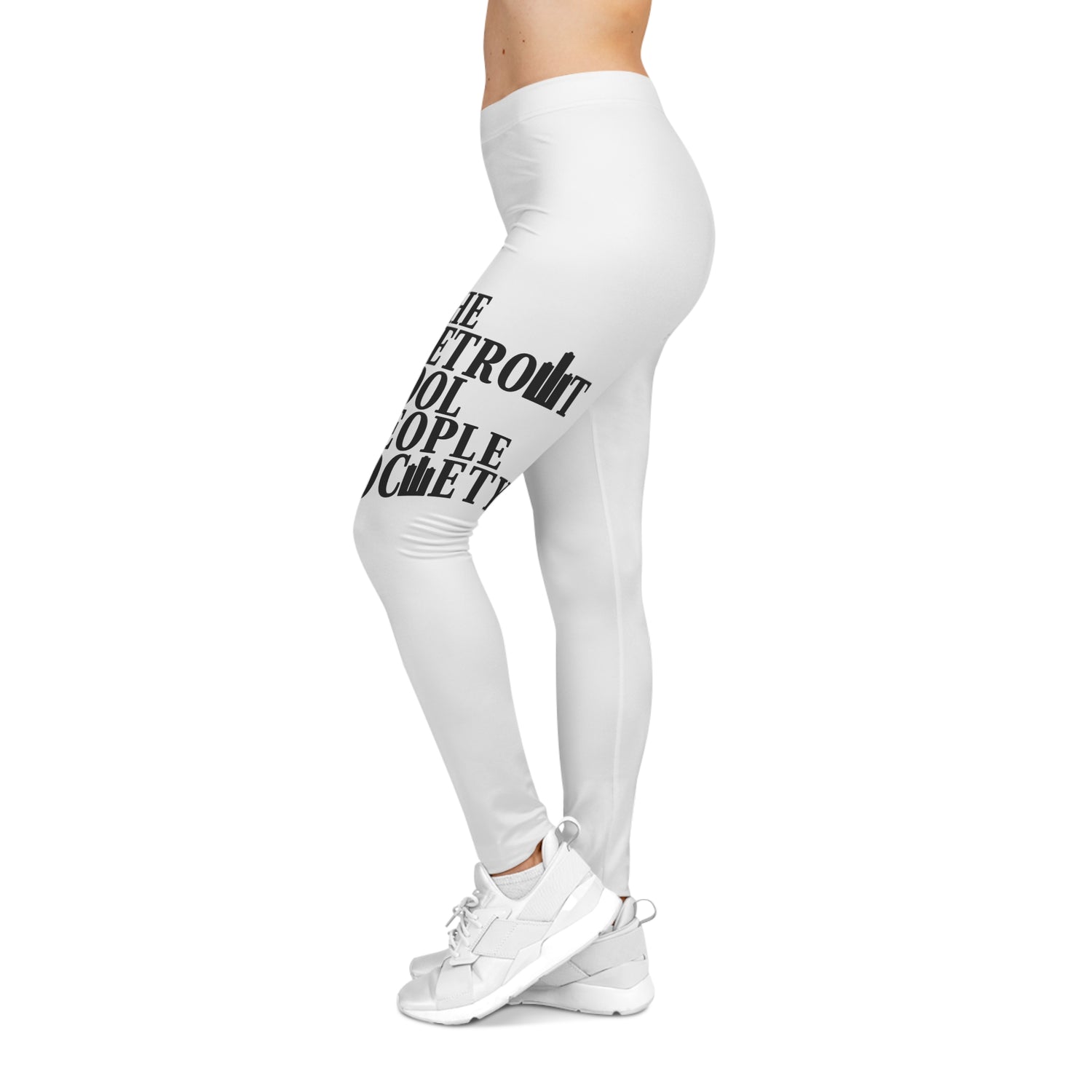 The Detroit Cool People Society Printed Leggings - Black n White - Tonyalicious Tees