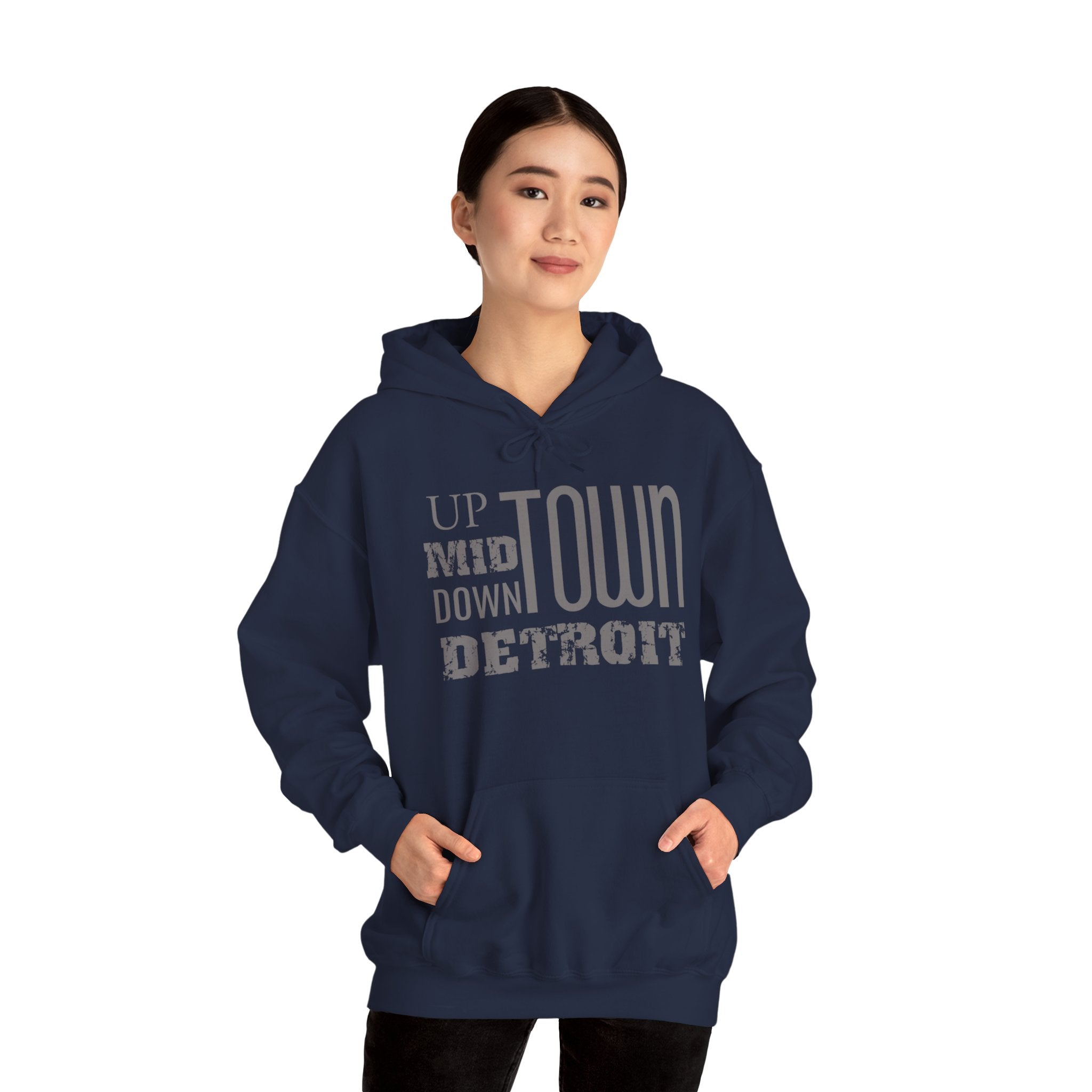 Up, Mid, Downtown Detroit Hoodie - Multicolor Print - Tonyalicious Tees
