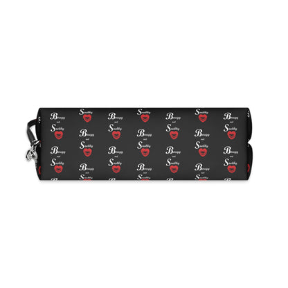 Bougy not Snobby Black Monogram Makeup Bag with Wristlet - Tonyalicious Tees