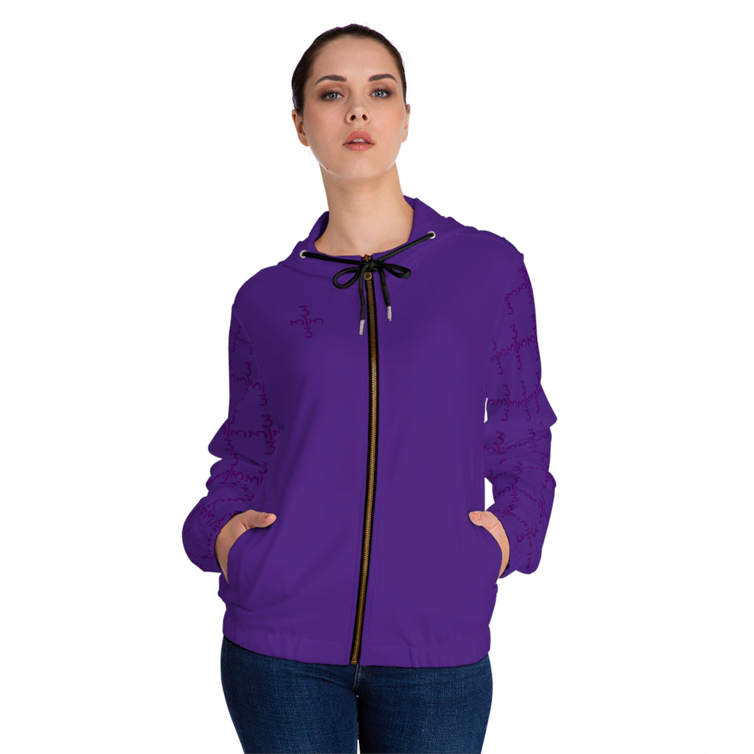 Twisted 313 Women’s Purple Lightweight Zip Hoodie - Tonyalicious Tees
