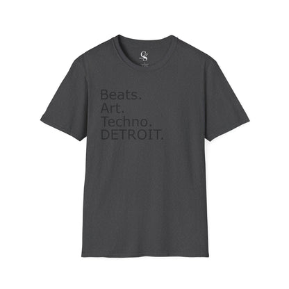 Beats. Art. Techno. Detroit Tee - Front and Back Print