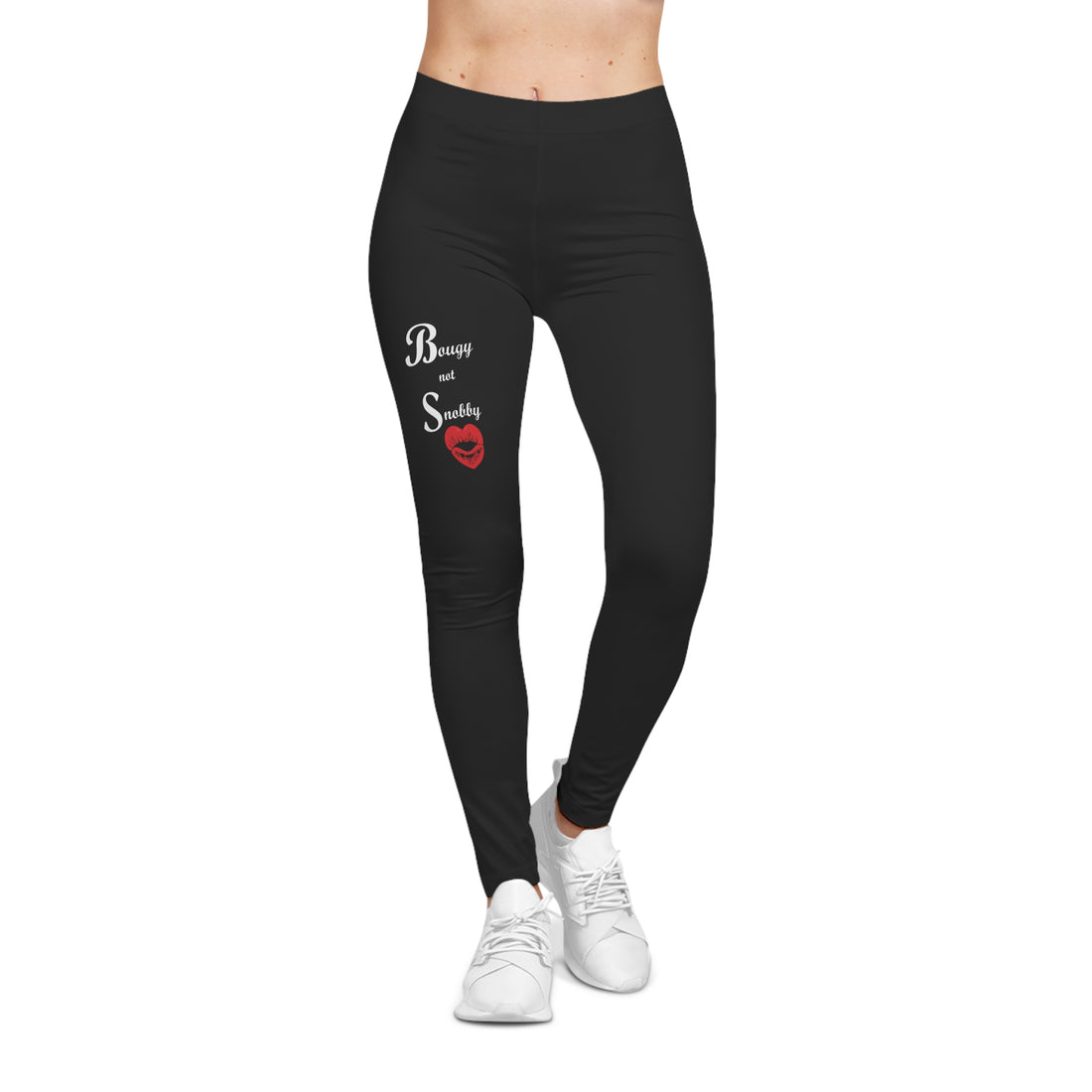 Bougy not Snobby Black Leggings - Tonyalicious Tees
