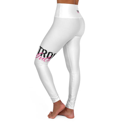 Detroit Fabulous White High-Waisted Yoga Leggings - Tonyalicious Tees
