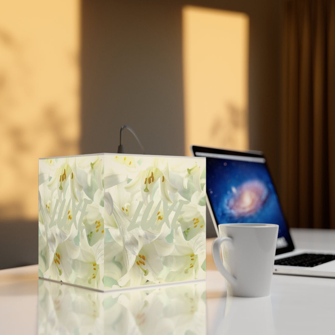 Luxe Lilies Cube Lamp - Tonyalicious Tees