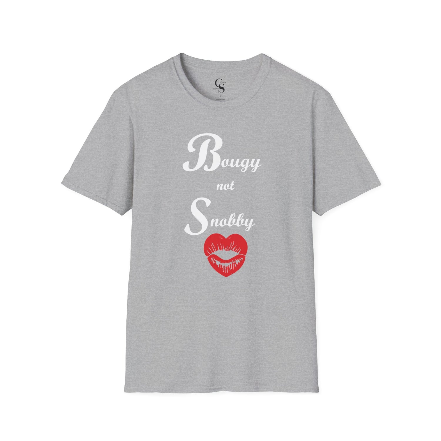 Bougy Not Snobby Tee - White Print - Tonyalicious Tees