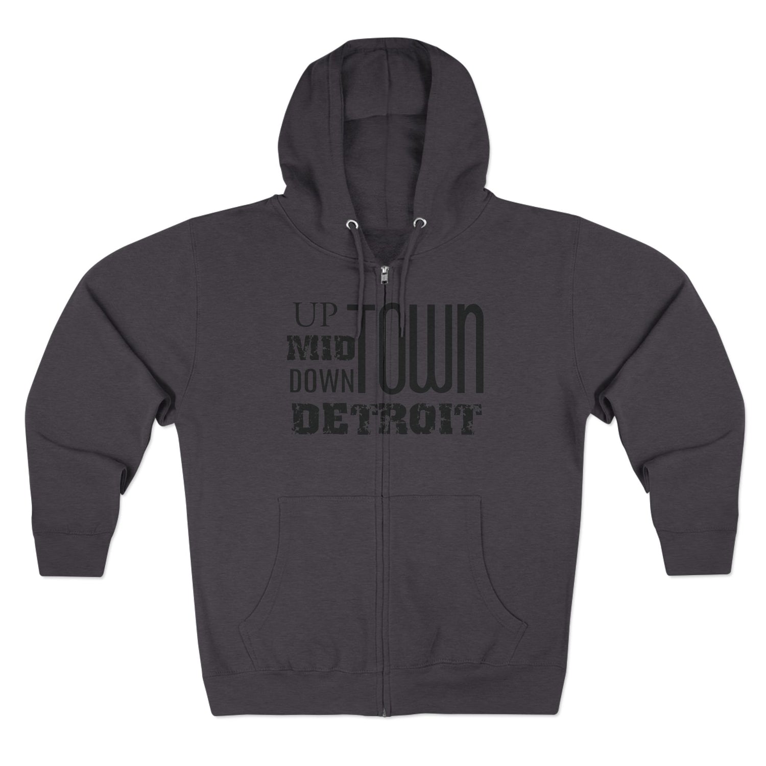 Up, Mid, Downtown Detroit Zip Up Hoodie