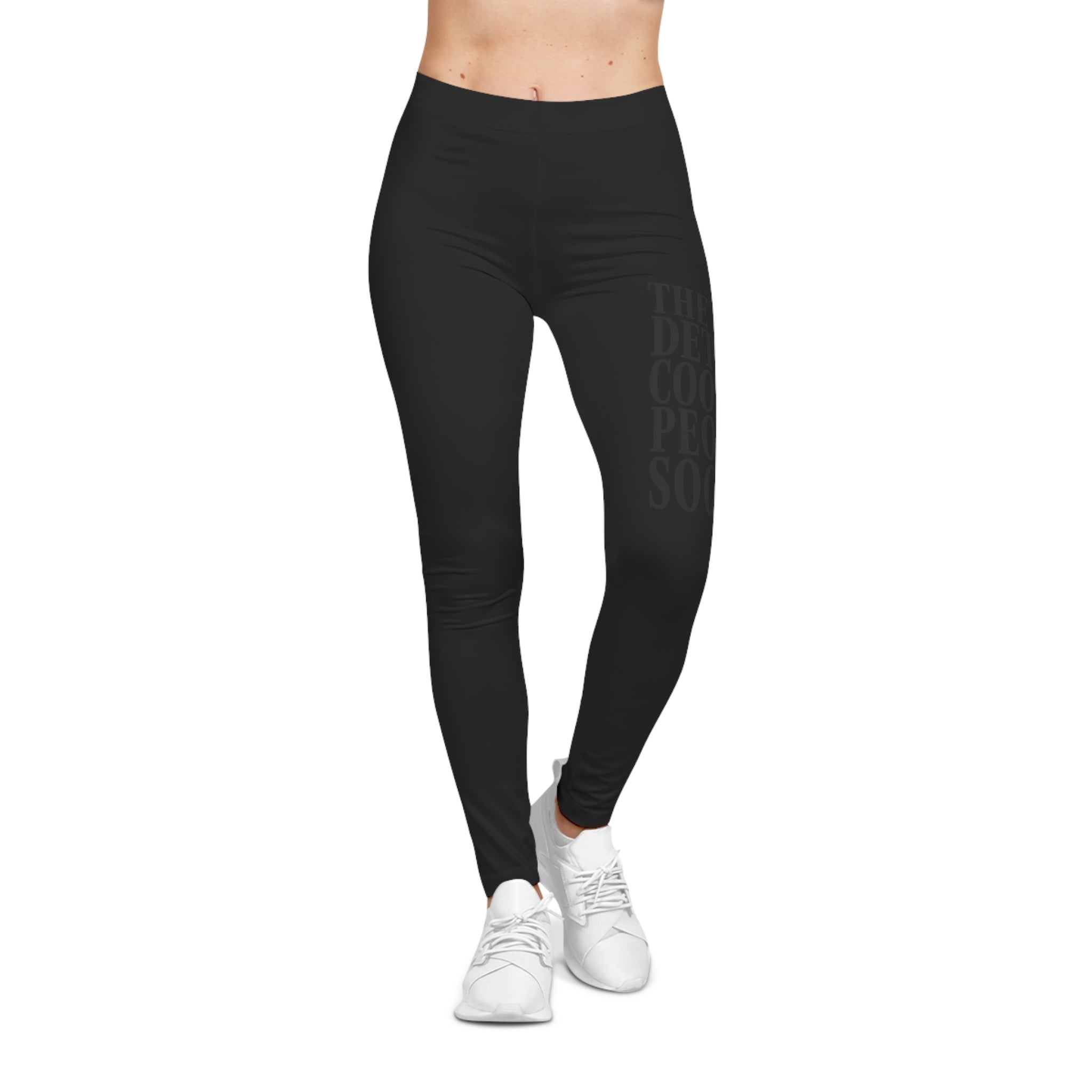 The Detroit Cool People Society Printed Leggings - Black - Tonyalicious Tees