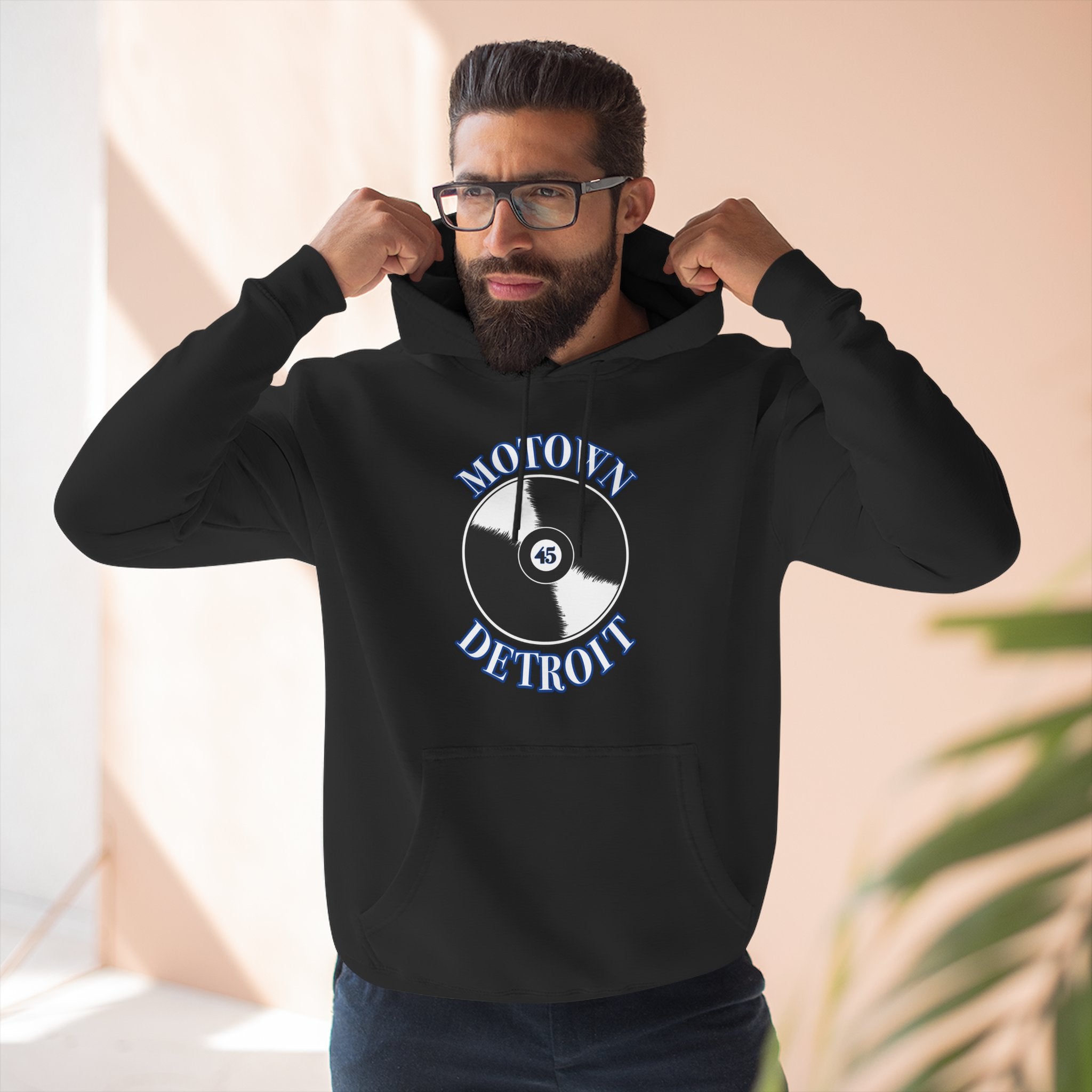 Motown 45 Hoodie - Blue - Tonyalicious Tees