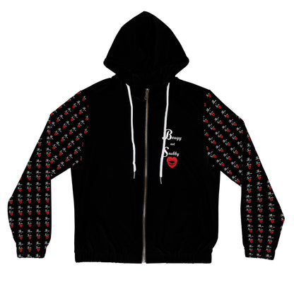 Bougy not Snobby Women’s Full-Zip Black Hoodie - Tonyalicious Tees