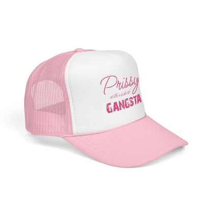 Prissy with a Side of Gangsta Mesh Cap - Pink Print - Tonyalicious Tees