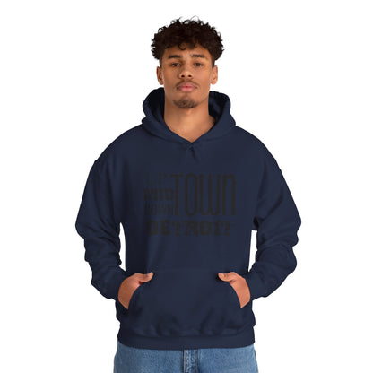 Up, Mid, Downtown Detroit Hoodie - Black Print - Tonyalicious Tees