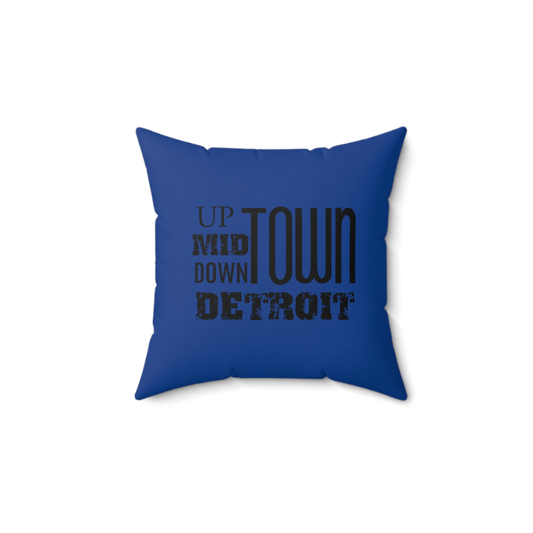 Up Mid Downtown Detroit Pillow