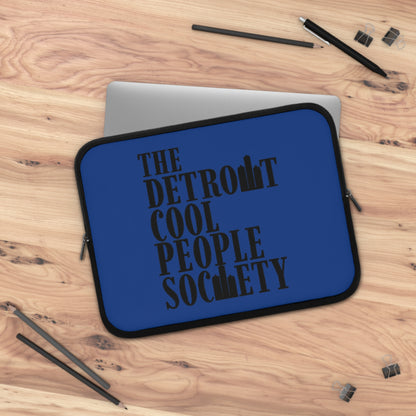 The Detroit Cool People Society Blue Laptop Sleeve