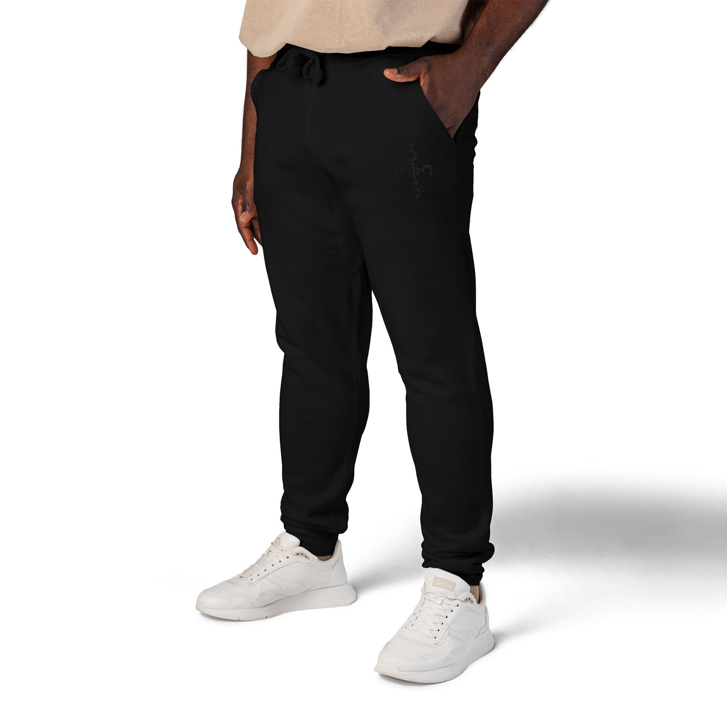 Twisted 313 Unisex Embroidered Joggers - Black Print - Tonyalicious Tees