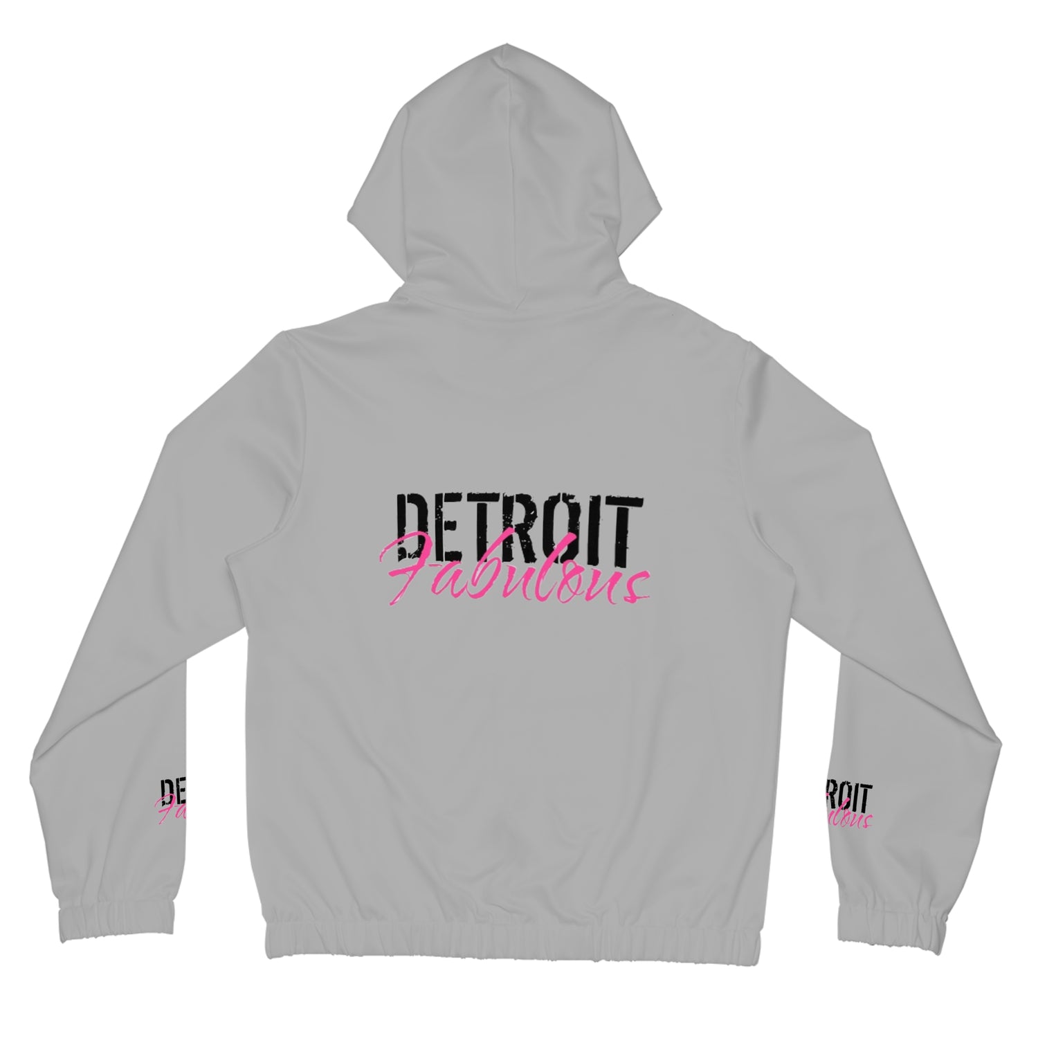 Detroit Fabulous Gray Lightweight Zip Hoodie - Tonyalicious Tees