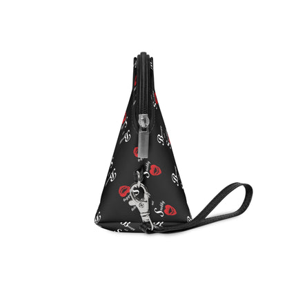 Bougy not Snobby Black Monogram Makeup Bag with Wristlet