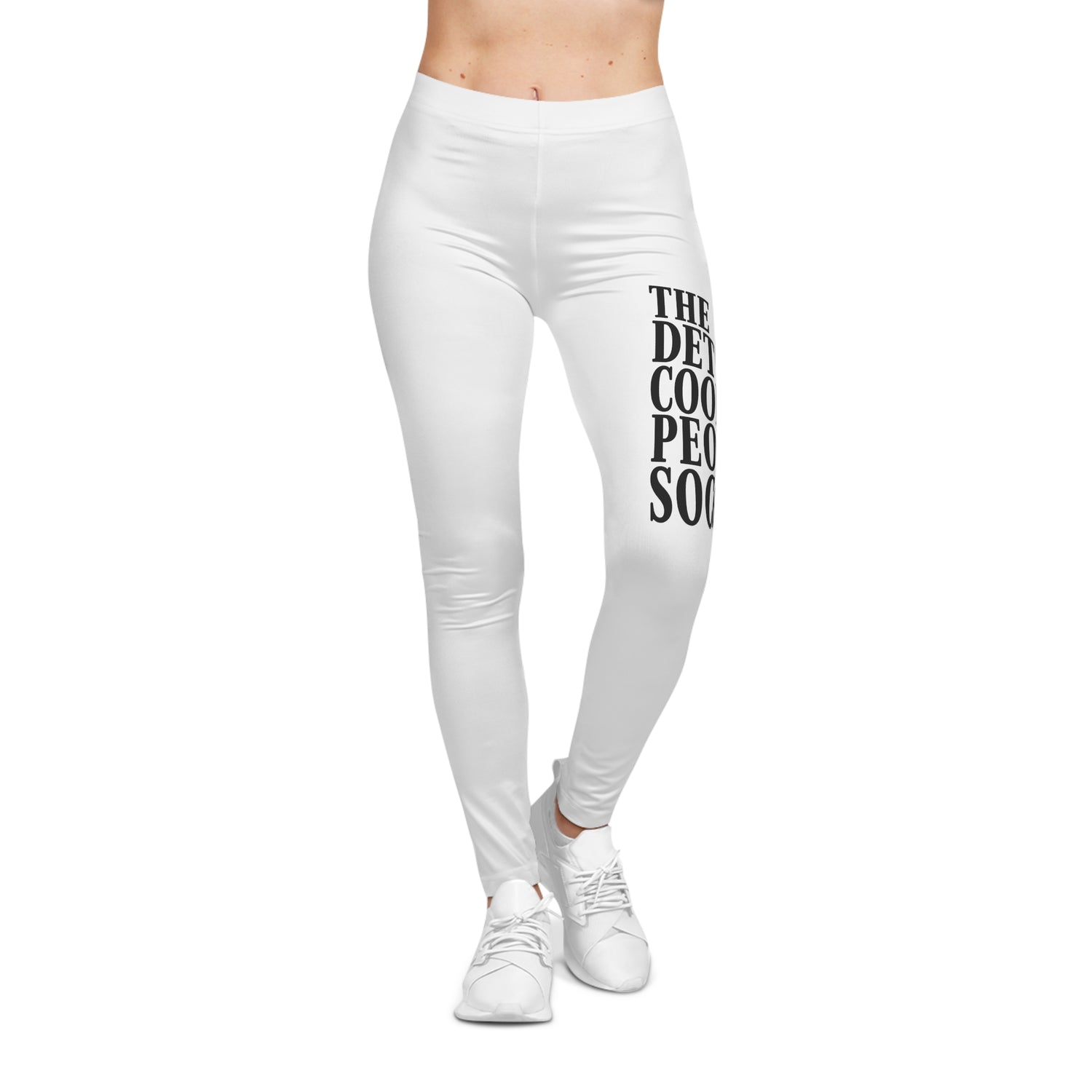 The Detroit Cool People Society Printed Leggings - Black n White - Tonyalicious Tees