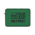 Up Mid Downtown Detroit Laptop Sleeve - Green - Tonyalicious Tees