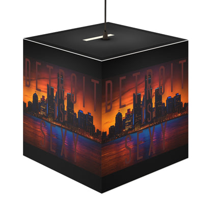 Detroit Skyline Cityscape Cube Lamp - Tonyalicious Tees