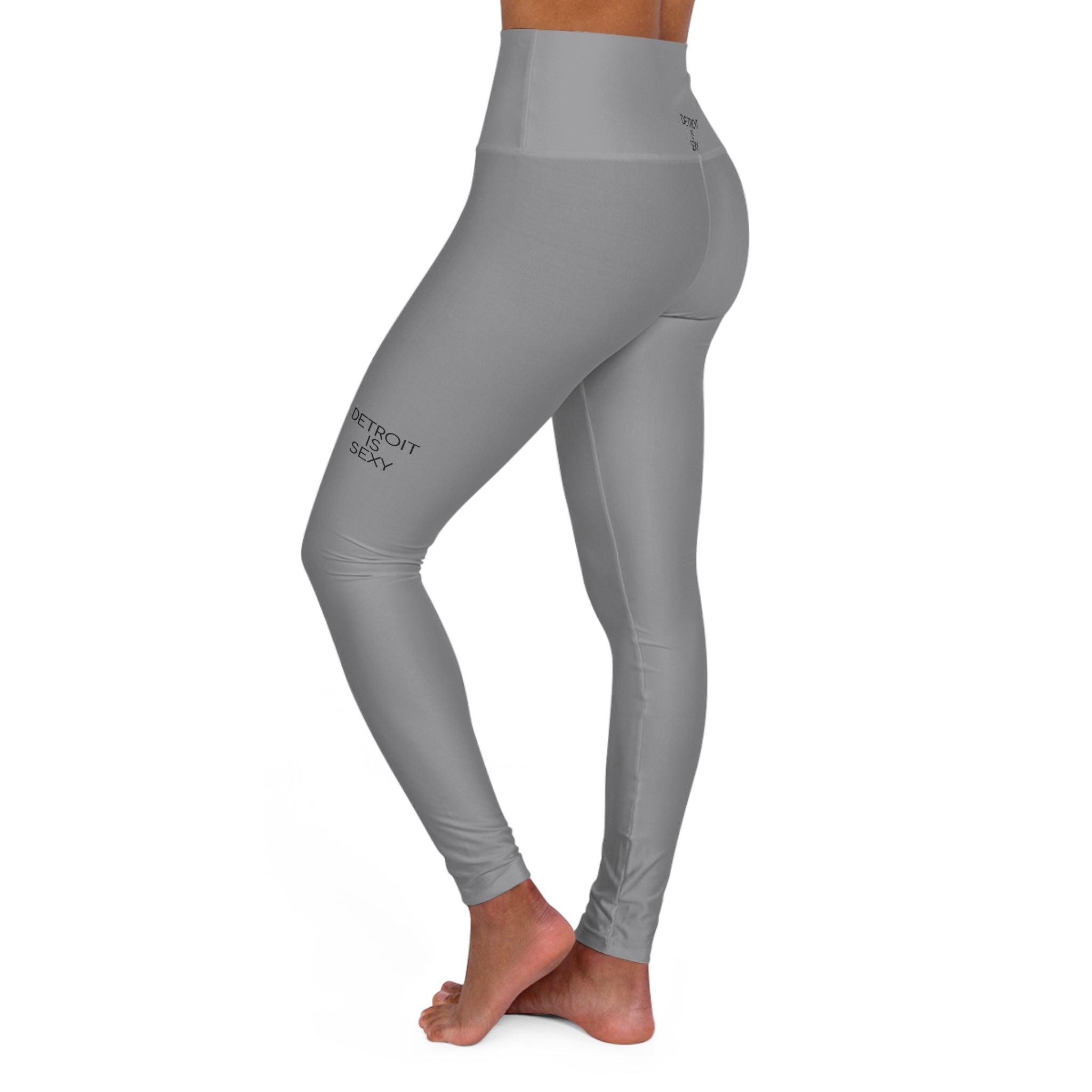 Detroit Is Sexy Gray High-Waisted Yoga Leggings - Tonyalicious Tees
