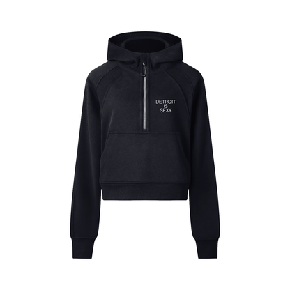 Cropped Half-Zip Hoodie - Tonyalicious Tees