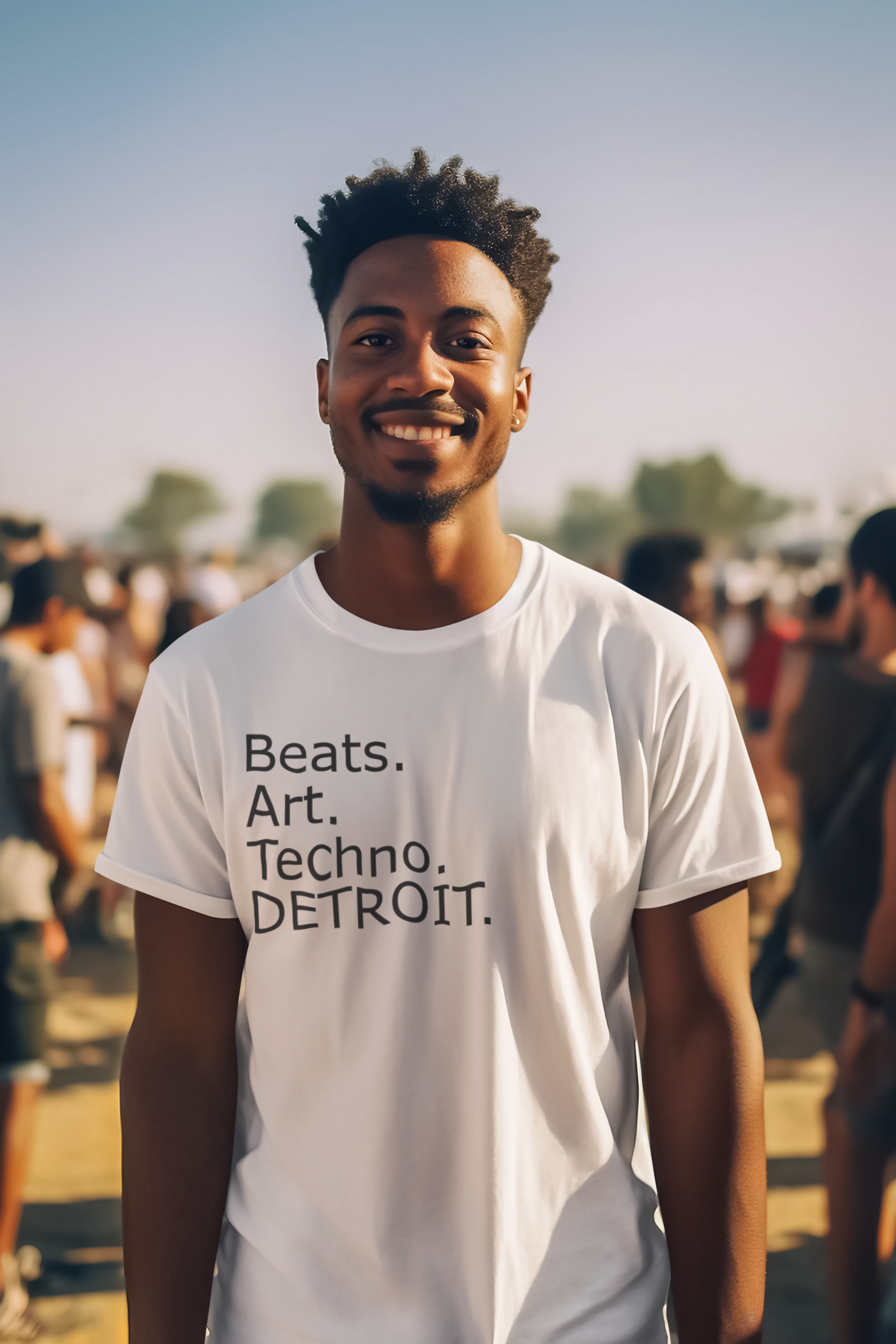 Beats. Art. Techno. Detroit Tee - Front and Back Print