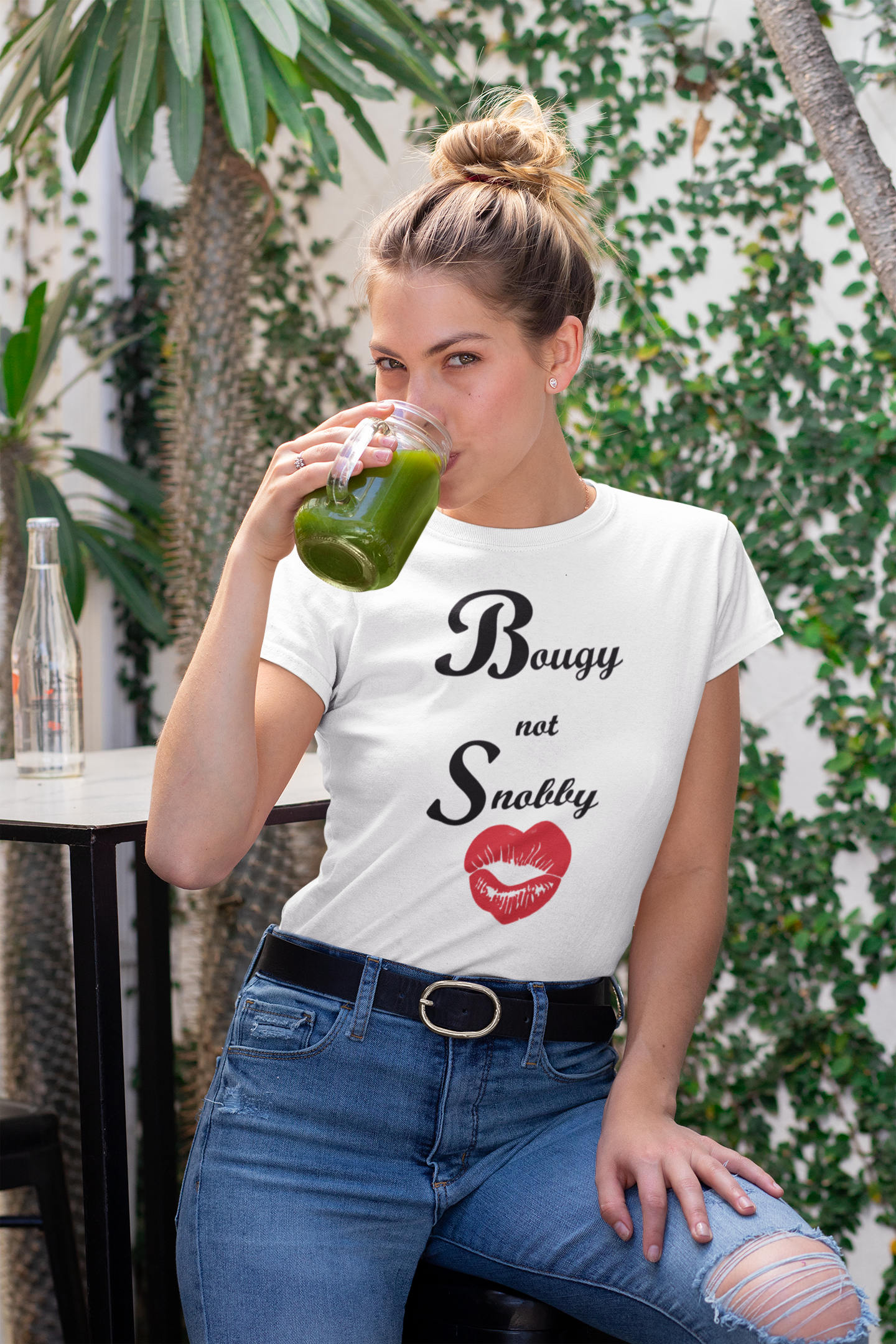Bougy not Snobby Tee - Black Print - Tonyalicious Tees