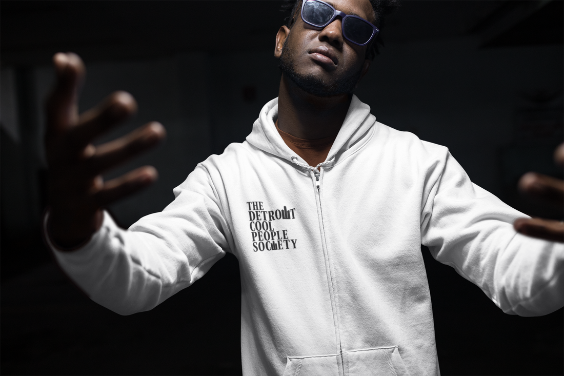 The Detroit Cool People Society Zip Hoodie - Front and Back - Tonyalicious Tees