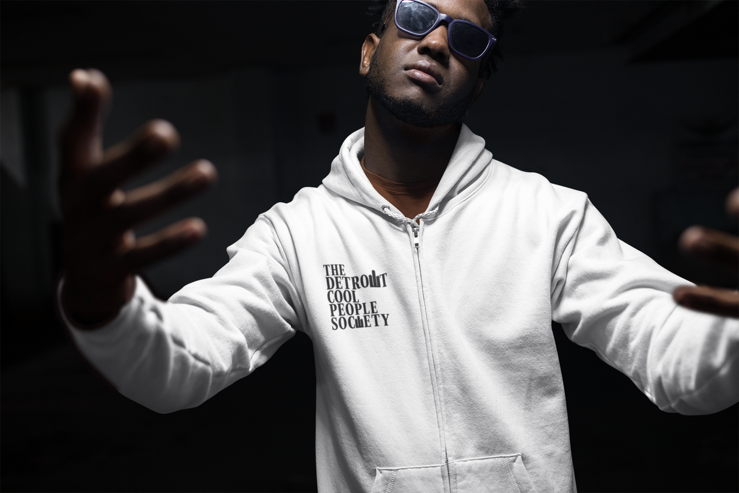 The Detroit Cool People Society Zip Hoodie - Front and Back - Tonyalicious Tees