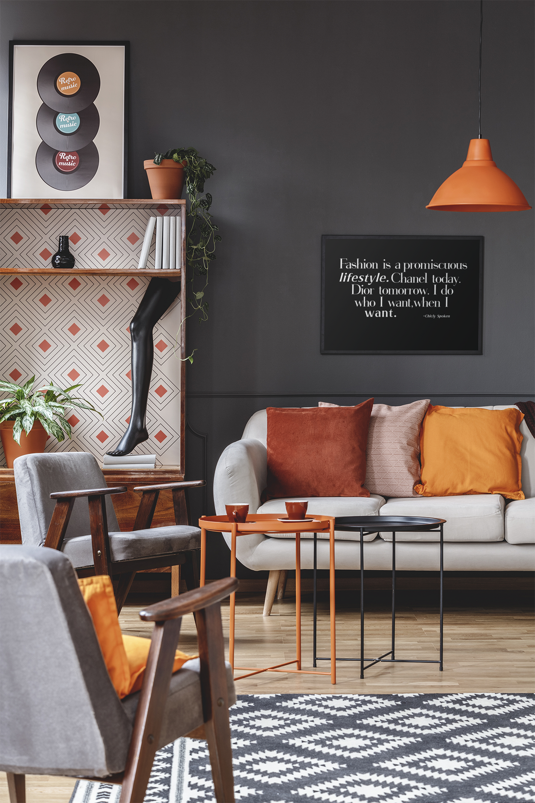 Fashion is a promiscuous lifestyle Canvas Wall Art - Tonyalicious Tees