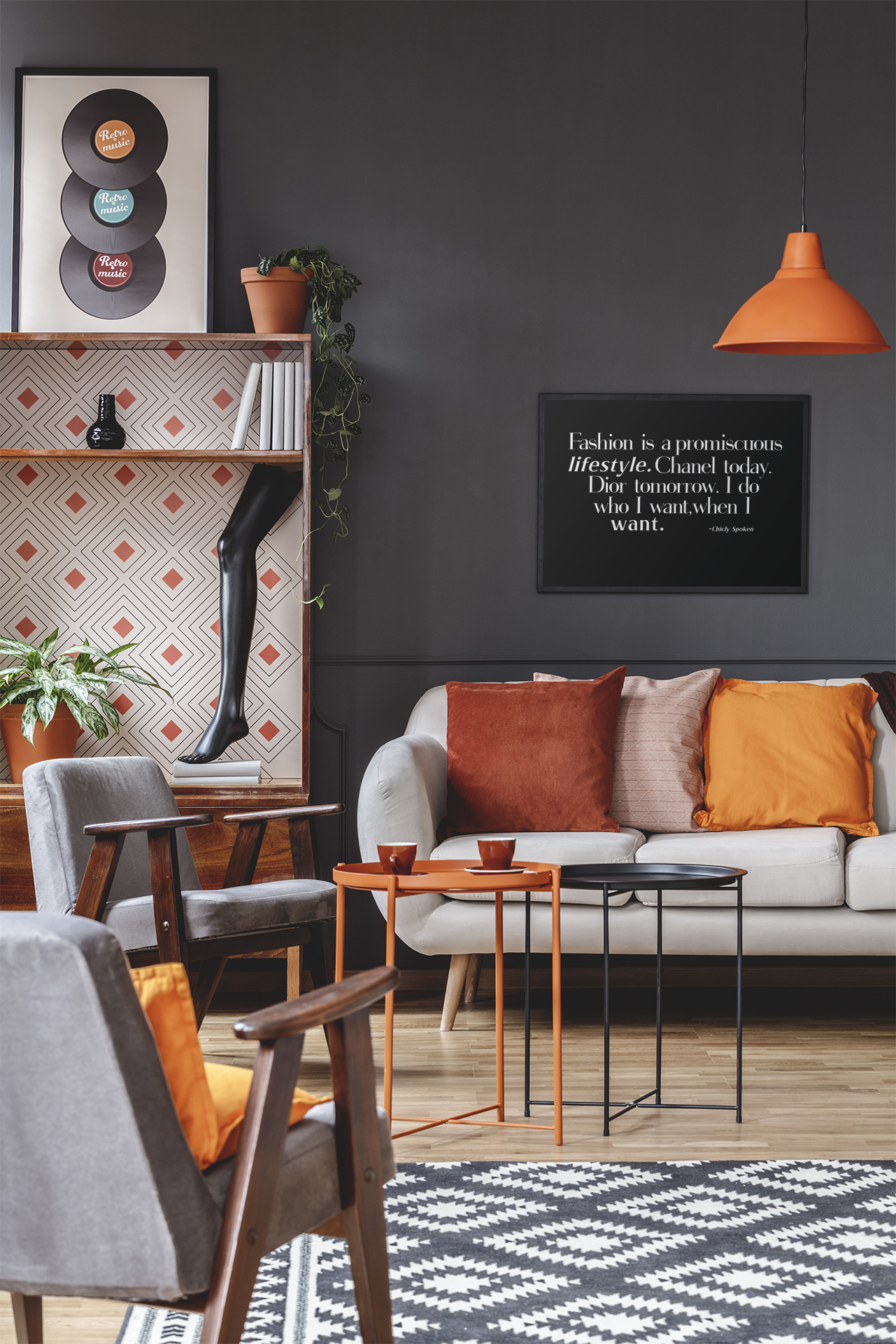 Fashion is a promiscuous lifestyle Canvas Wall Art - Tonyalicious Tees