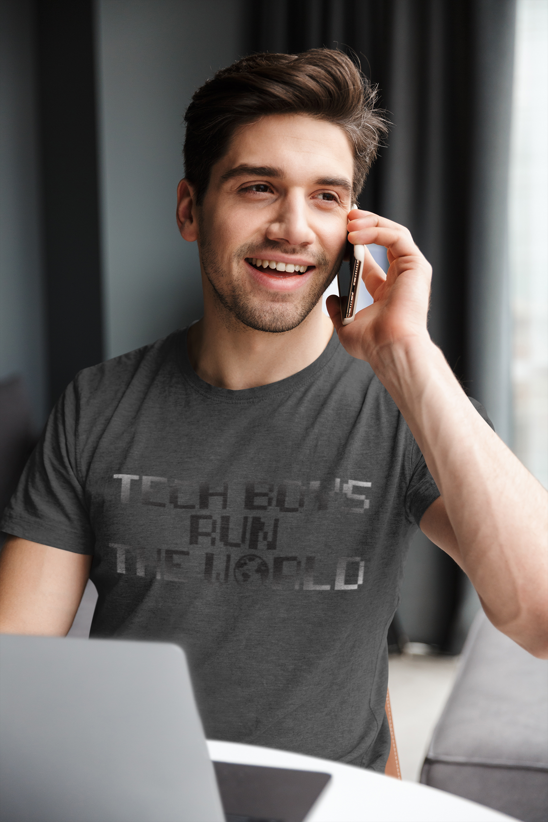 Tech Boys Run the World Tee - Front and Back Print