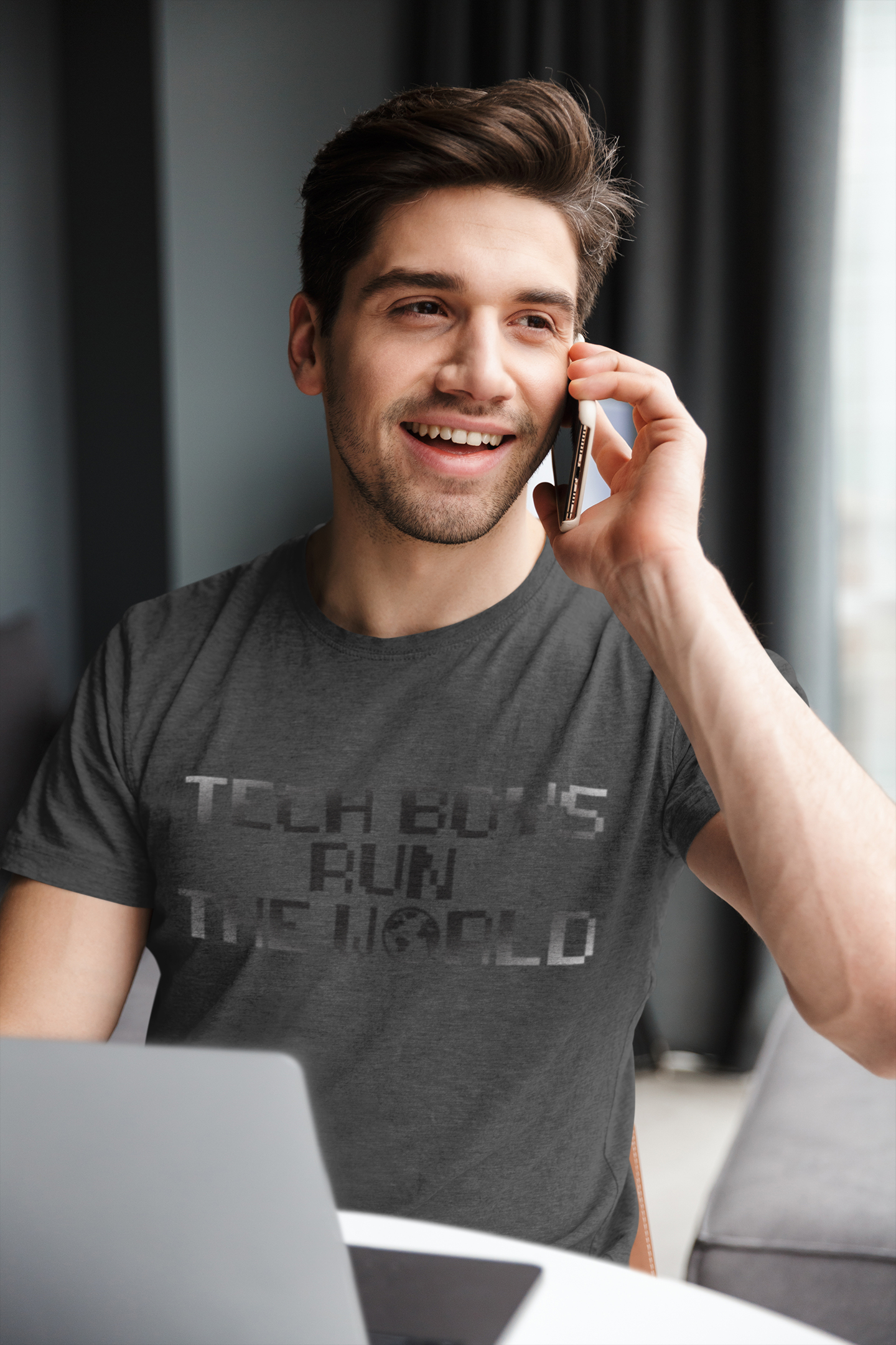 Tech Boys Run the World Tee - Front and Back Print