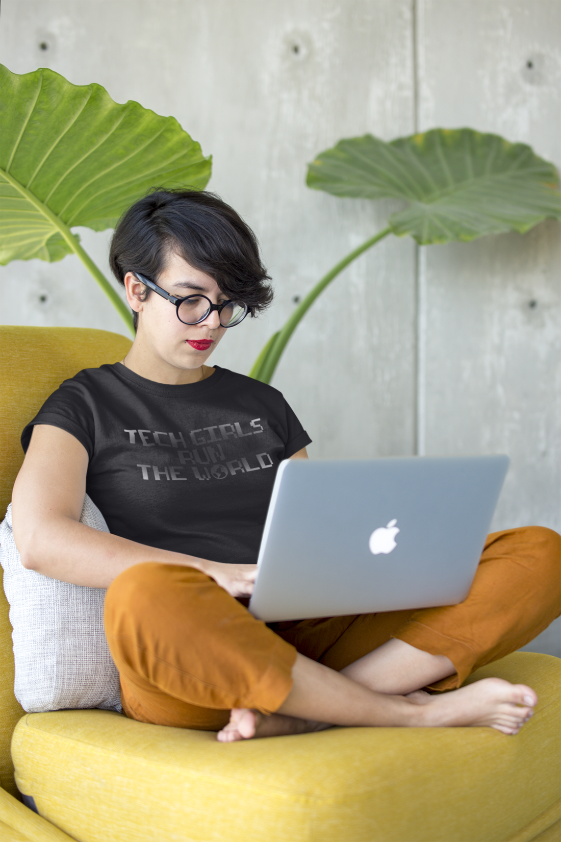 Tech Girls Run the World Tee - Front and Back Tee