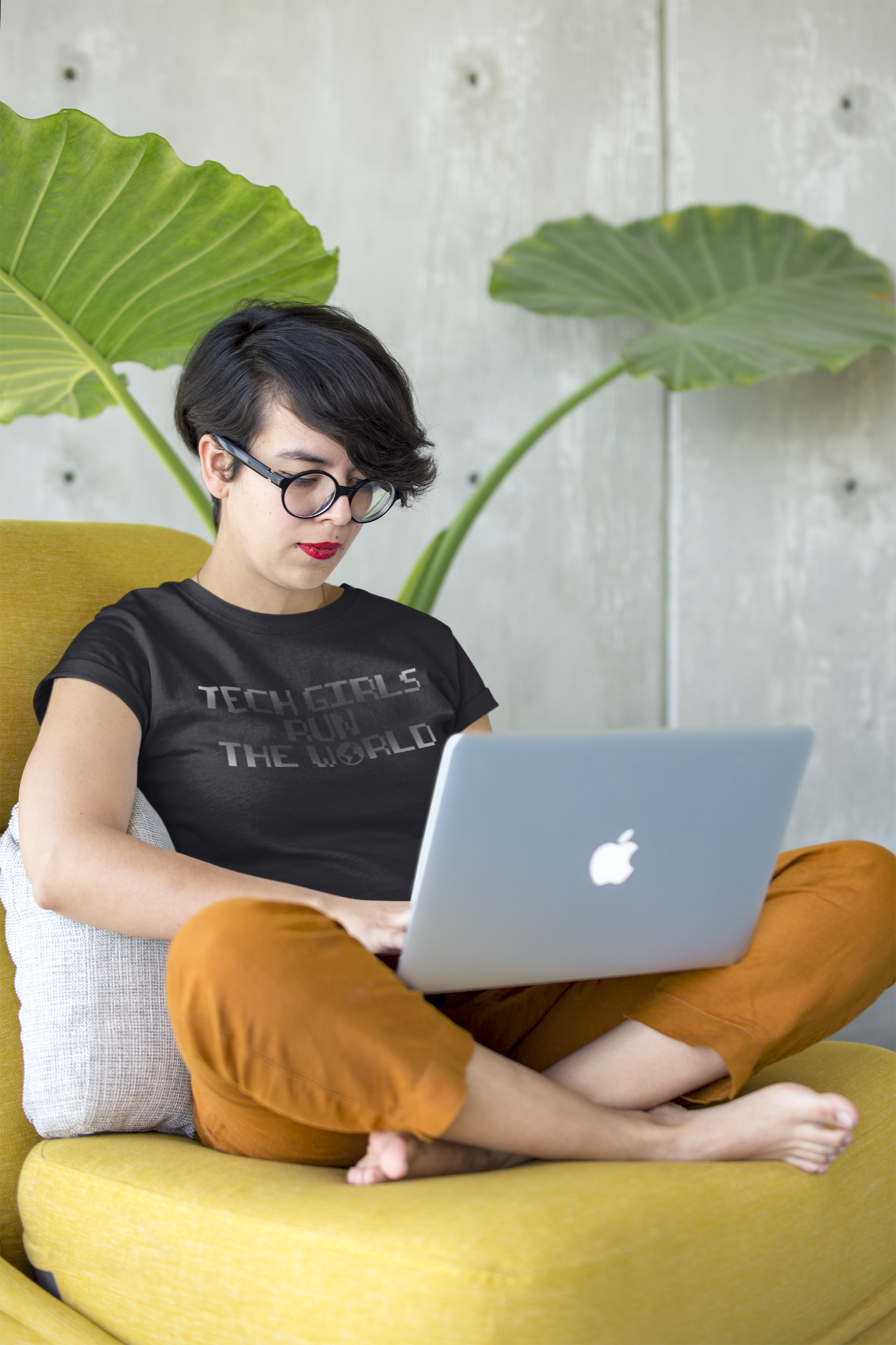 Tech Girls Run the World Tee - Front and Back Tee