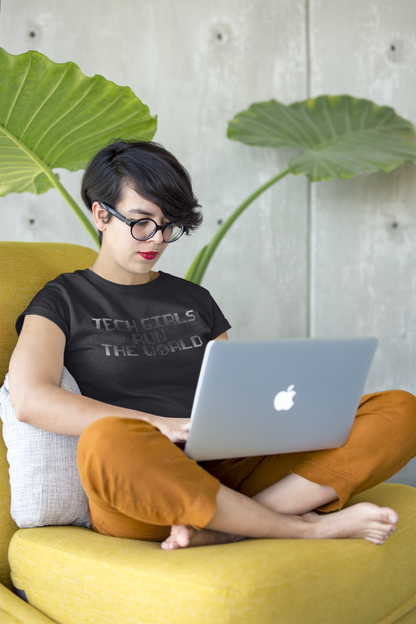 Tech Girls Run the World Tee - Front and Back Tee